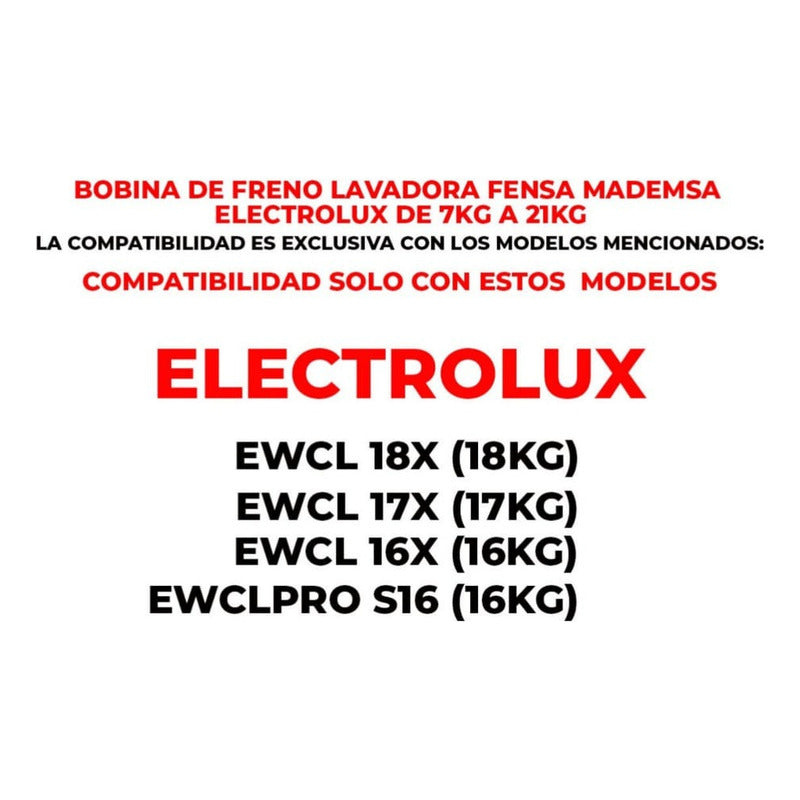 Repuesto Bobina Freno Para Lavadoras Fensa/mademsa Y Otras