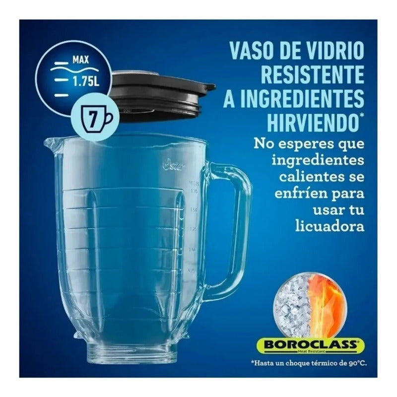 Vaso De Licuadora Oster Vidrio 1.75l Blstajpbg Original