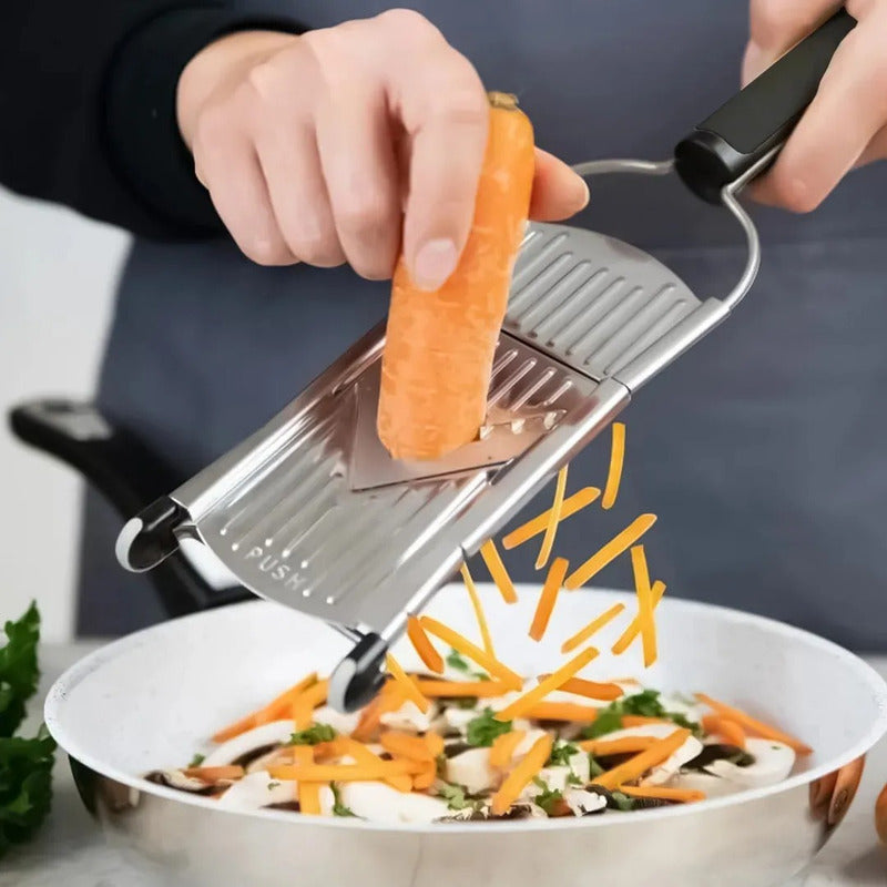 Rallador Multiuso 6 En 1 De Frutas Y Verduras, Marca Tasbel Negro